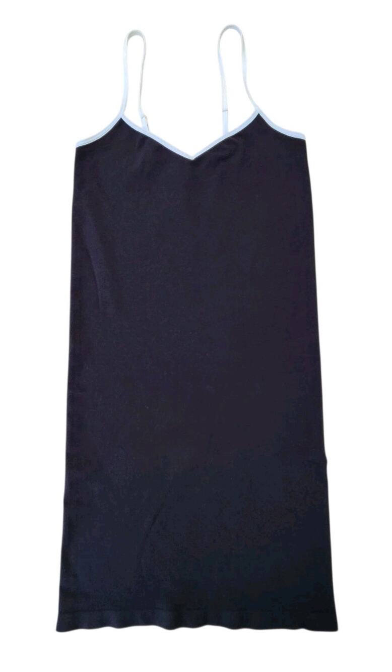 ANTHROPOLOGIE WOMEN DRESS MINI BODY CON STRETCH TIGHT BLACK WHITE STRAPPY LG XL